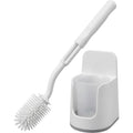 Gndyj Angled Rim Silicone Toilet Brush Double Holder White - Product view