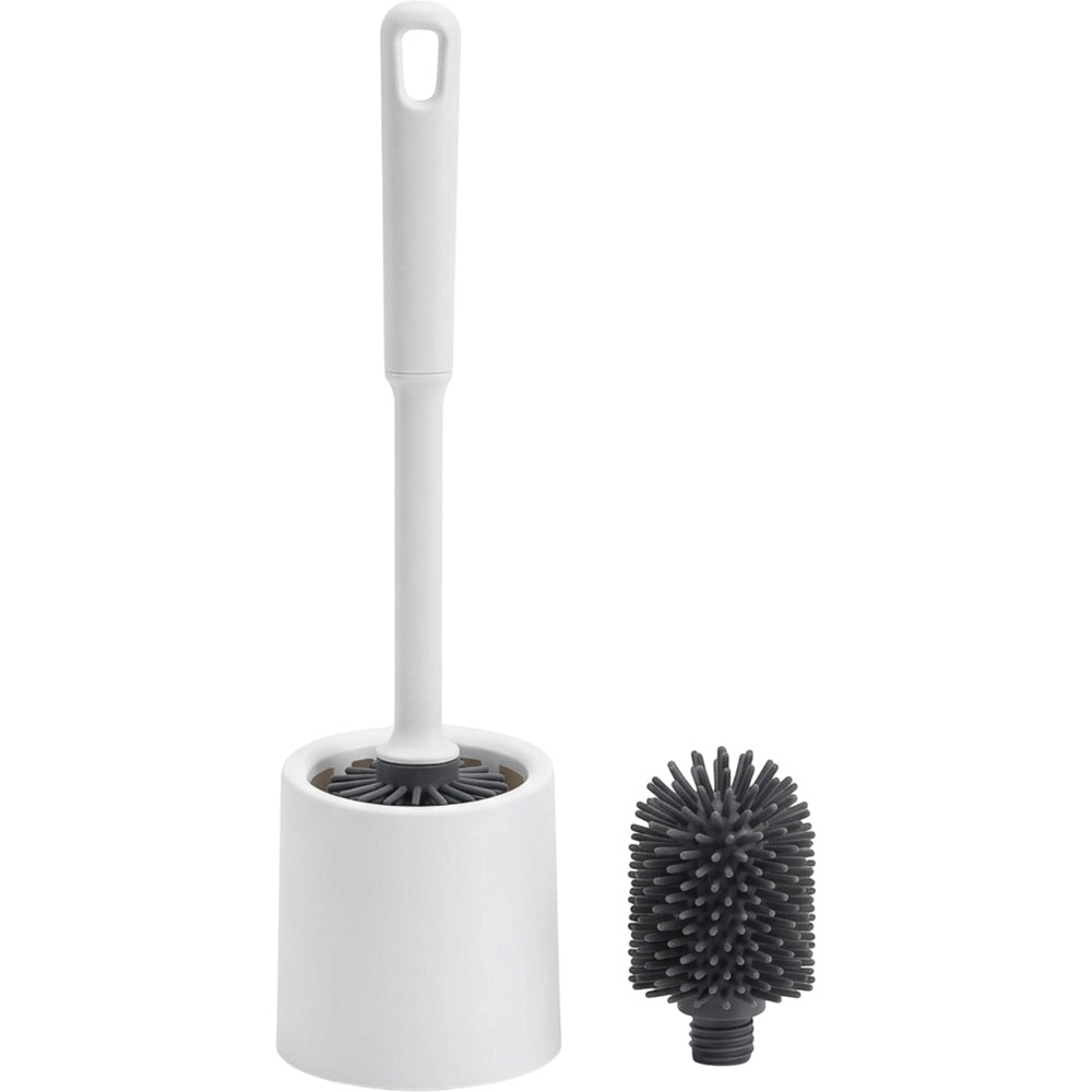 Gndyj Silicone Toilet Brush Set Spare Head White